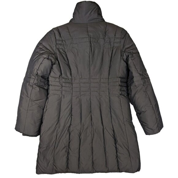 ANNE KLEIN - WOMEN'S BROWN DOWN FILLED PUFFER COAT - SIZE M - Picture 3 of 7